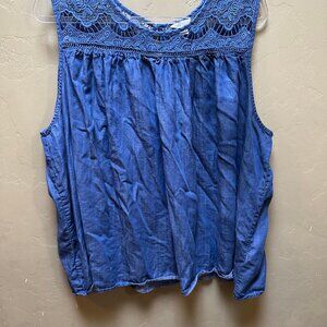 Blue "denim" top